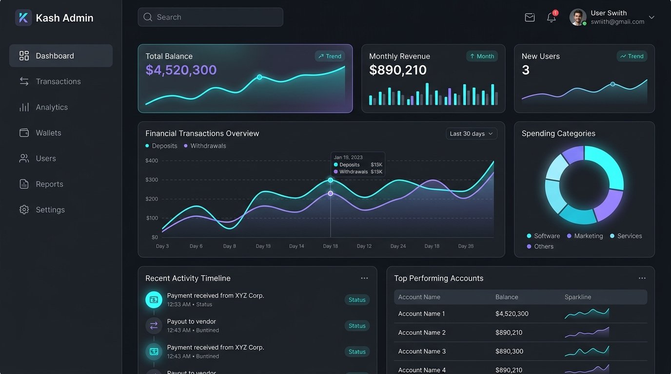 Kash Admin SaaS Dashboard